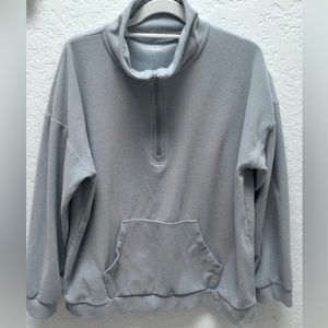 Marc New York Pullover Sweatshirt with Kangaroo Pocket & Quarter Zip Neckline